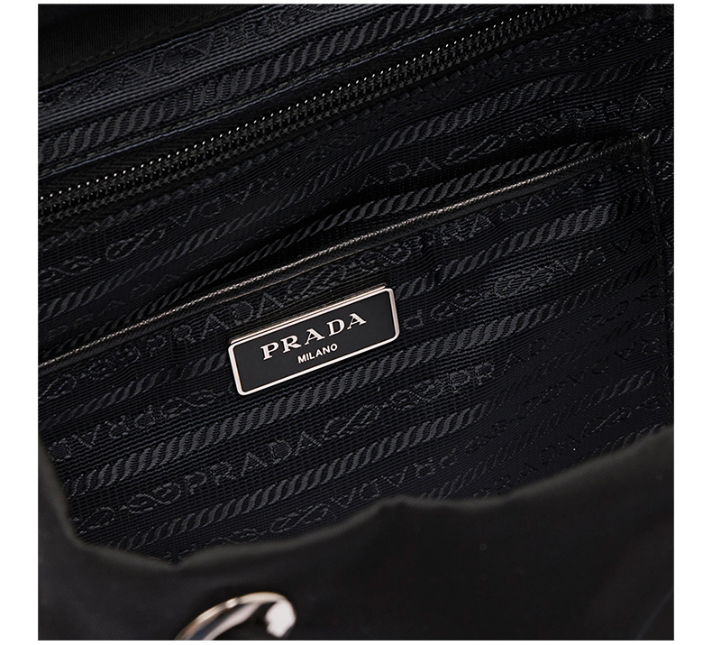 商品[国内直发] Prada|PRADA 女士黑色尼龙双肩包 1BZ677-RV44-OOO-F0002,价格¥9994,第5张图片详细描述