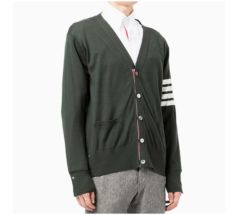 商品Thom Browne|THOM BROWNE 绿色男士针织衫/毛衣 MKC002A-Y1014-320,价格¥4201,第5张图片详细描述