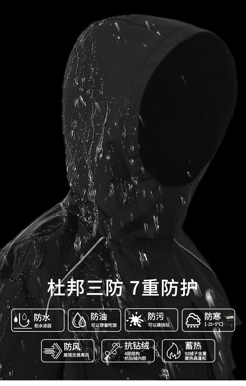 商品[国内直发] GLENVINTEN|格岚云顿英国品牌高端系列女童秋冬工装连帽羽绒服2024新款冬季儿童中大童三防保暖羽绒外套,价格¥560,第17张图片详细描述