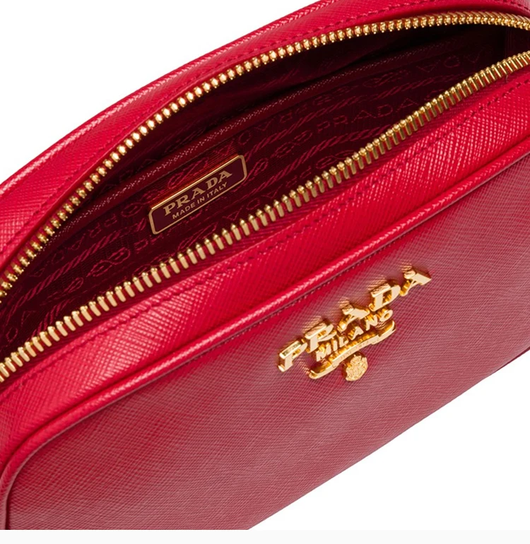 商品[国内直发] Prada|Prada 普拉达 女包红色牛皮斜挎腰包 1BL007-NZV-F068Z,价格¥5376,第7张图片详细描述