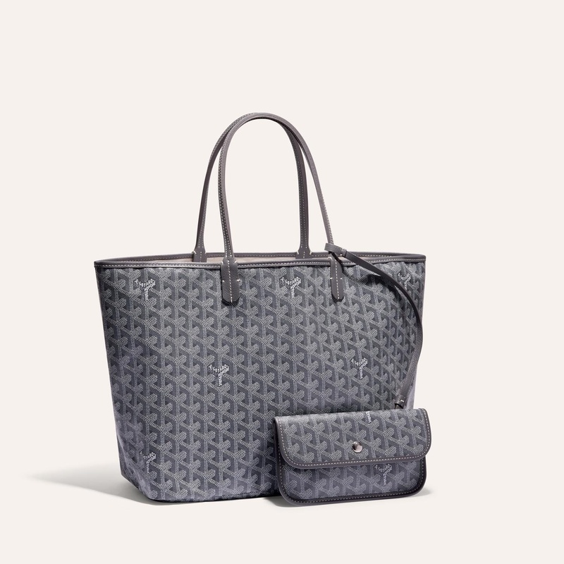 商品Goyard|高雅德 Saint Louis PM男女黑色帆布/小牛皮手提包 STLOUIPMLTY01CL03P（十色可选）,价格¥13567,第31张图片详细描述
