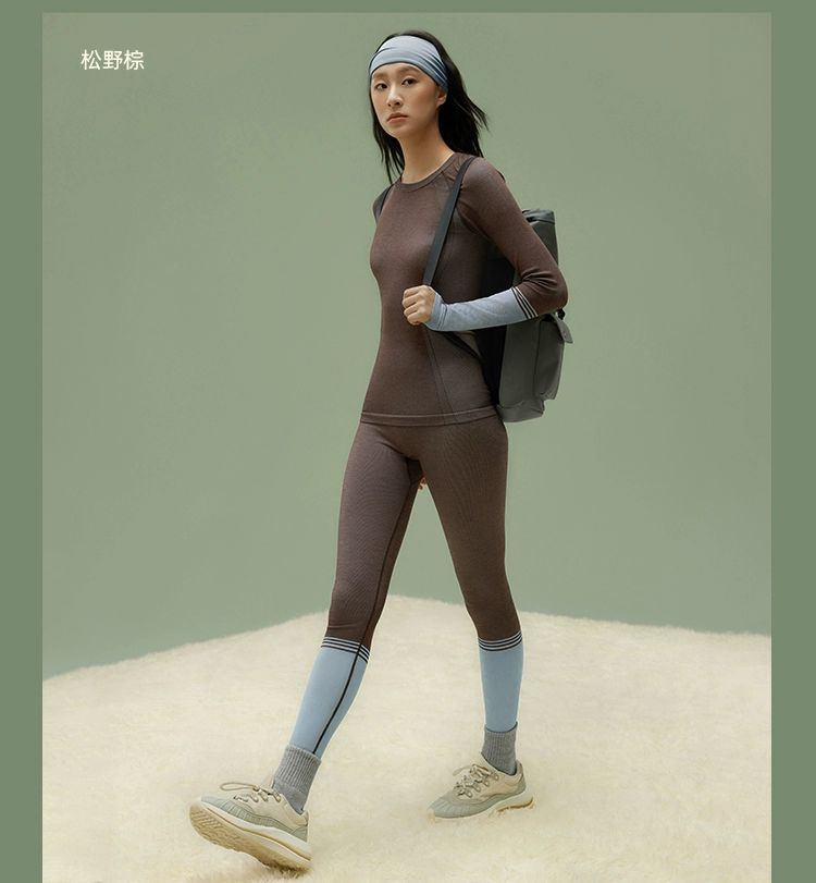 商品[国内直发] Beneunder|蕉下高弹保暖内衣EL06623保暖套装女士打底衣透气抗静电秋衣秋裤,价格¥265,第29张图片详细描述