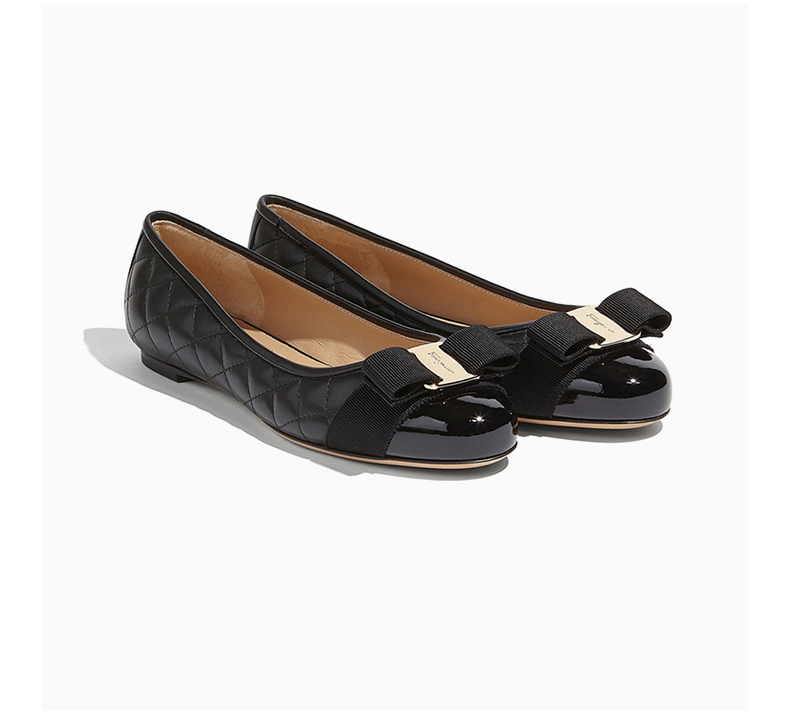 商品Salvatore Ferragamo|Salvatore Ferragamo 菲拉格慕 女士罗缎Vara蝴蝶平底鞋 01-M831-672100,价格¥2926,第7张图片详细描述