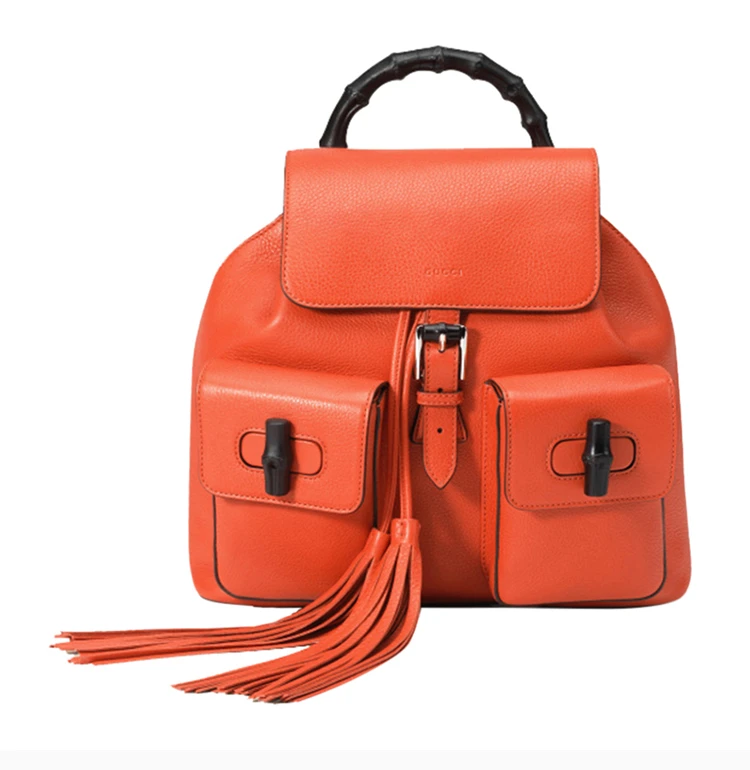 商品[国内直发] Gucci|GUCCI 橙色女士双肩包 370833-A7M0N-6525,价格¥18200,第4张图片详细描述