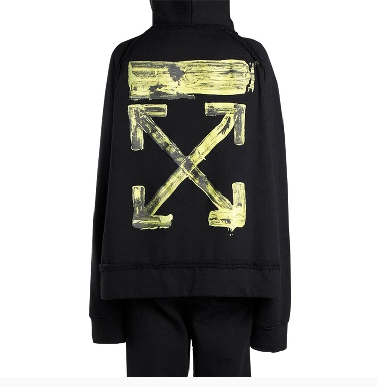 商品[国内直发] Off-White|OFF WHITE 黑色男士卫衣/帽衫 OMAB033F19185010-1060,价格¥2878,第6张图片详细描述
