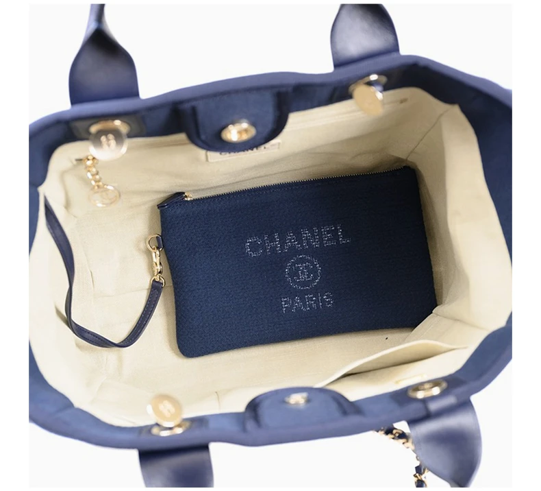 商品[国内直发] Chanel|CHANEL 深蓝色女士单肩包 AS3351CLBLUEGP,价格¥51669,第8张图片详细描述