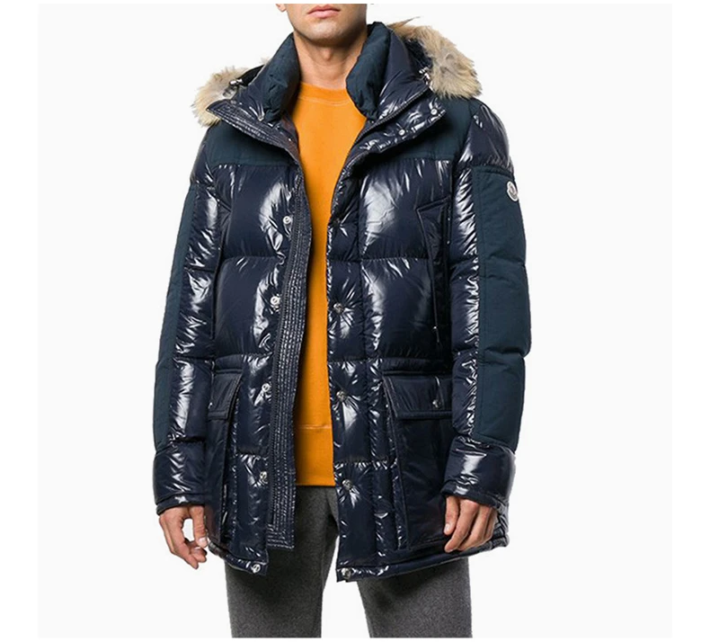 商品[国内直发] Moncler|MONCLER 深蓝色男士棉服 4182325-68950-742,价格¥13736,第4张图片详细描述