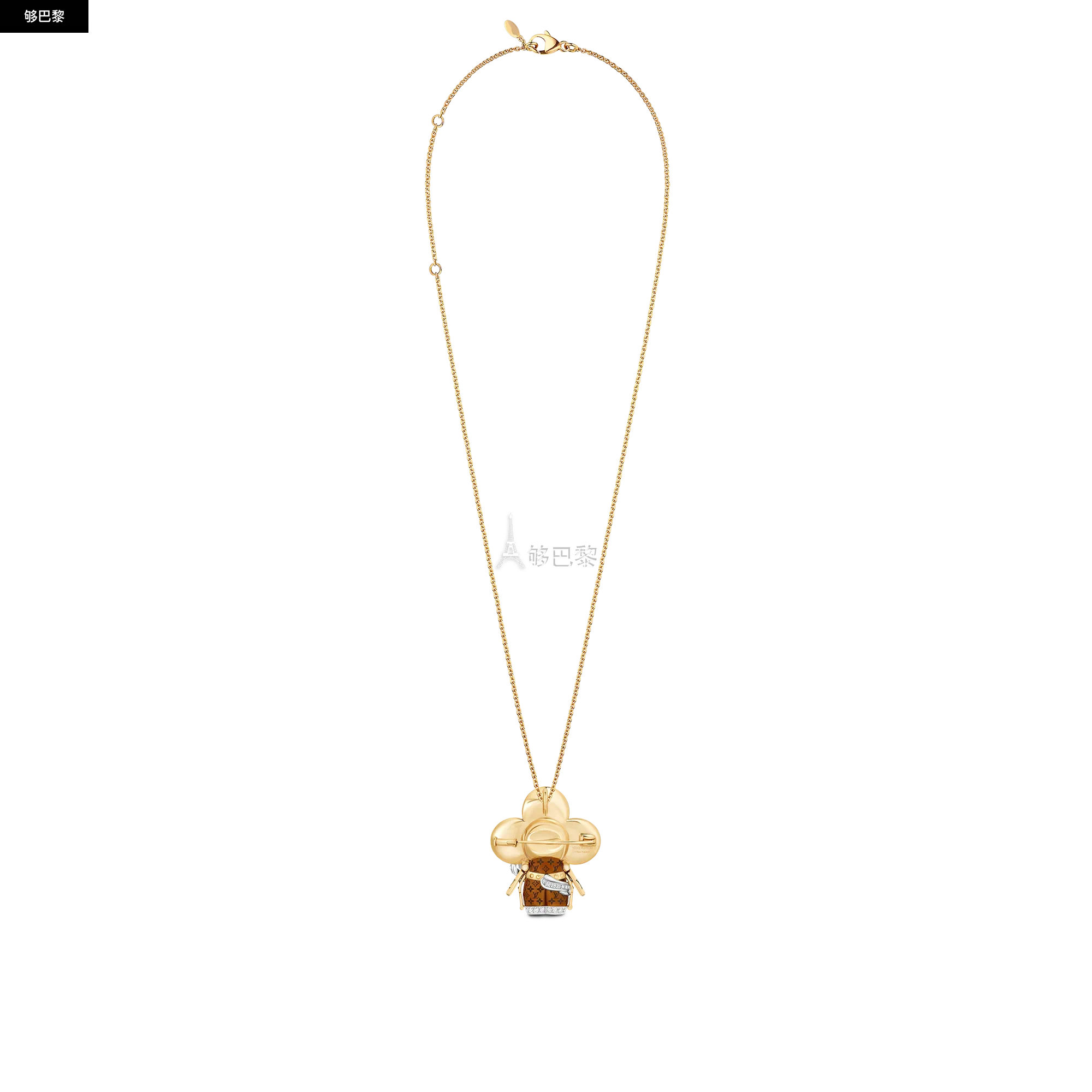 商品Louis Vuitton|【预售】 LV路易威登 25秋冬 女士 吊坠 VIVIENNE HORSE 18K 金漆光钻石项链 Q93978 ,价格¥465135,第3张图片详细描述