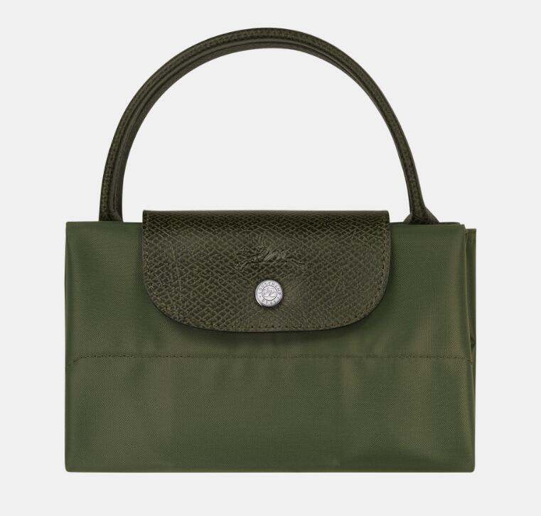 商品Longchamp|珑骧Logo压花 再生聚酰胺拼帆布 托特包Tote包购物袋手提包 中号 女款 多色（香港仓发货）,价格¥857,第10张图片详细描述