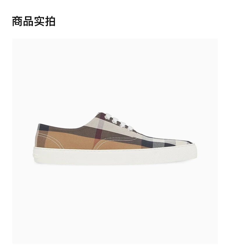 商品Burberry|Burberry 女士棕色棉质运动鞋 8042137,价格¥4487,第4张图片详细描述