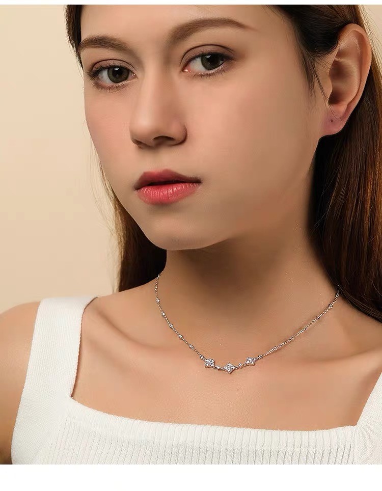 商品[国内直发] apm Monaco|apm monaco 闪耀可调节项链纯银 银白色项链 女款AC6188OX,价格¥1108,第9张图片详细描述