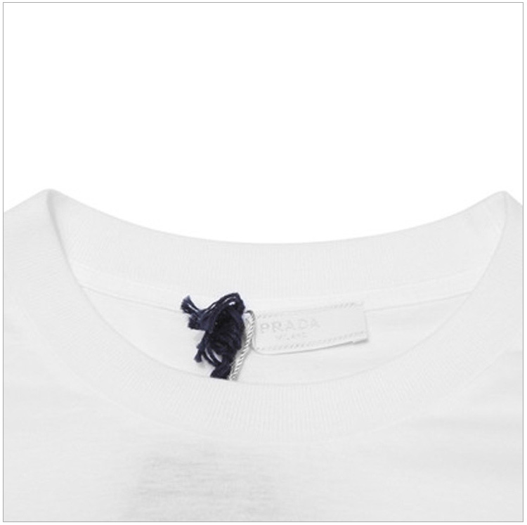 商品Prada|Prada 普拉达 白色圆领男士短袖T恤 UJN400-1MWE-F0009,价格¥1461,第8张图片详细描述