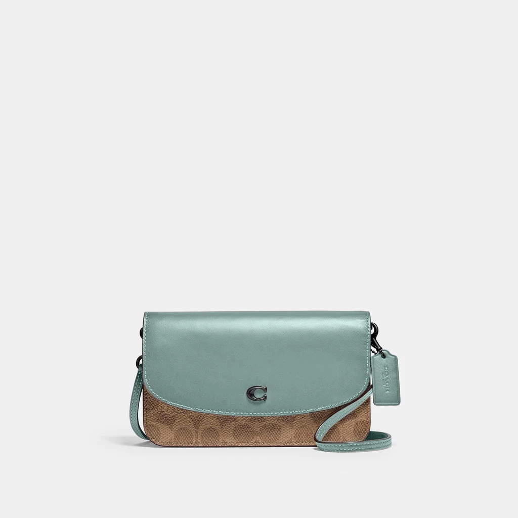 商品Coach|COACH 绿色女士斜挎包 C5362-V5-TAN-AQUA,价格¥1172,第1张图片详细描述