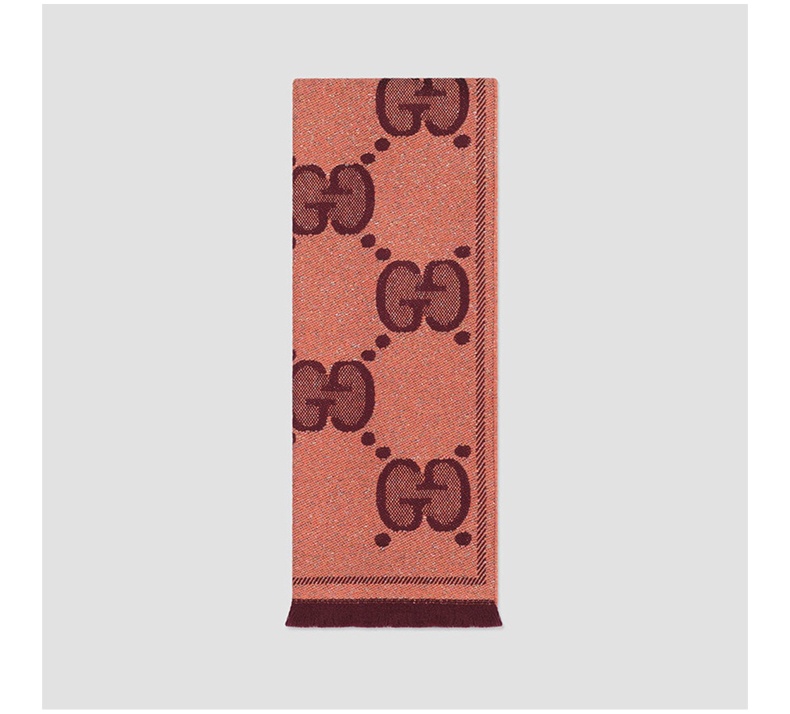 商品Gucci|GUCCI 古驰 女士羊毛提花围巾 598993-3GC15-7973,价格¥3334,第5张图片详细描述
