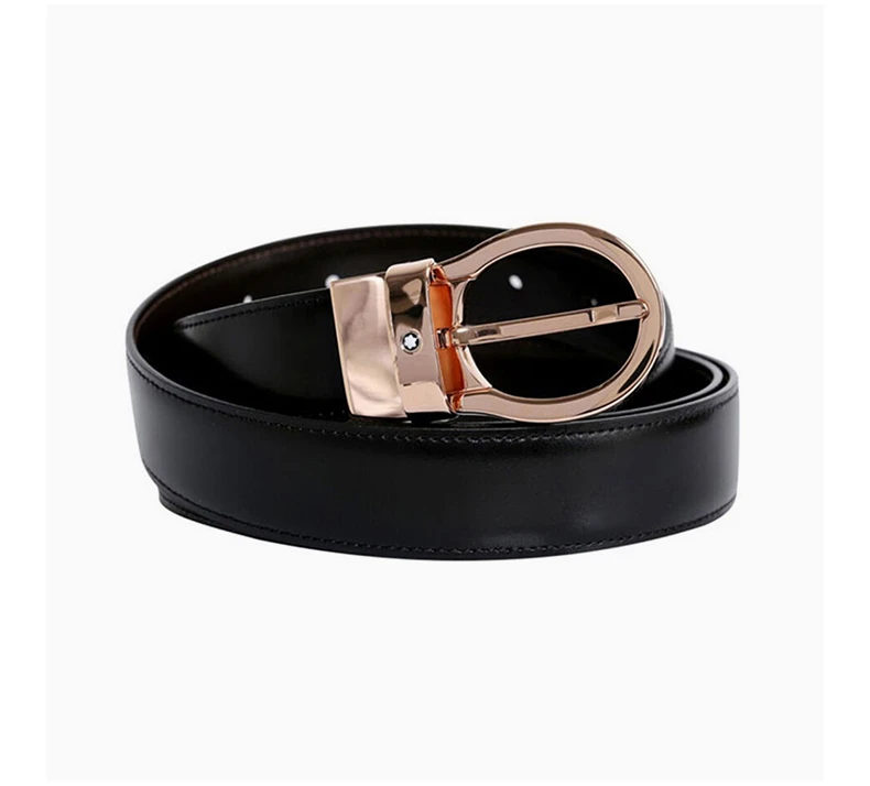 商品MontBlanc|MONT BLANC 黑色男士腰带 101896,价格¥1719,第5张图片详细描述