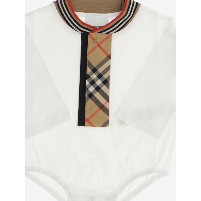 商品Burberry|BURBERRY 博柏利 白色婴幼儿连体衣 8030380,价格¥687,第3张图片详细描述