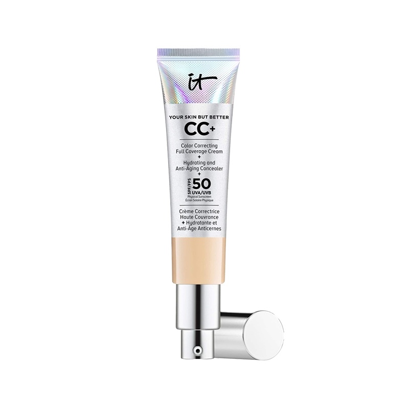 商品IT Cosmetics|T COSMETICS依科美 经典遮瑕款小银管CC霜粉底液32ml SPF50  保湿遮瑕适合混合肤质,价格¥310,第3张图片详细描述