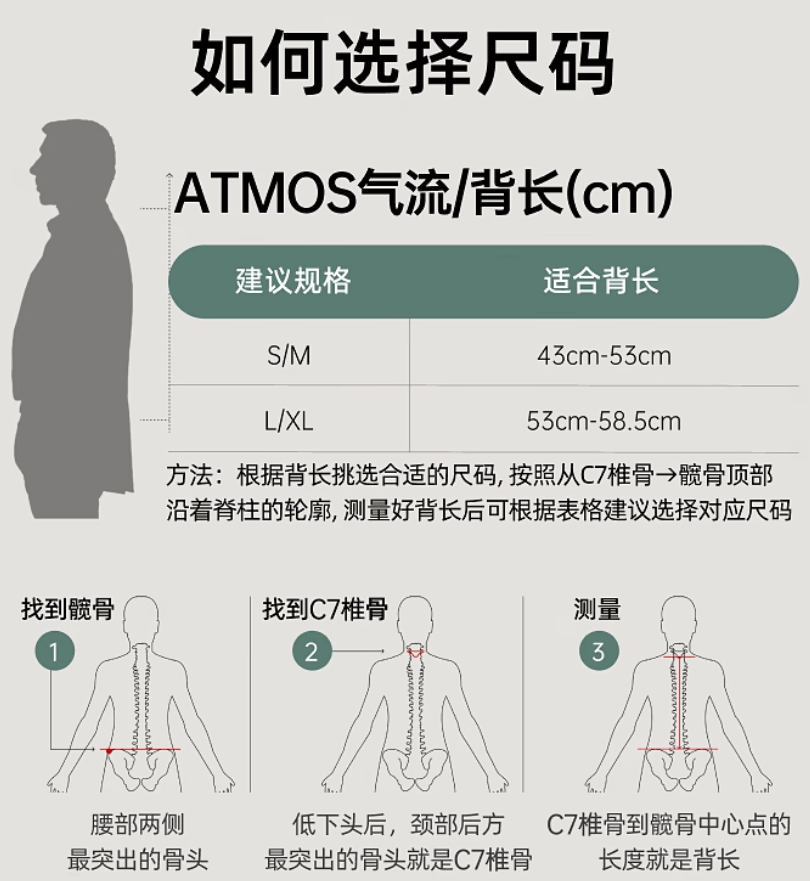商品Osprey|ATMOS AG LT气流50/60��户外登山双肩背包男徒步大容量新款(香港仓发货）,价格¥2671,第9张图片详细描述