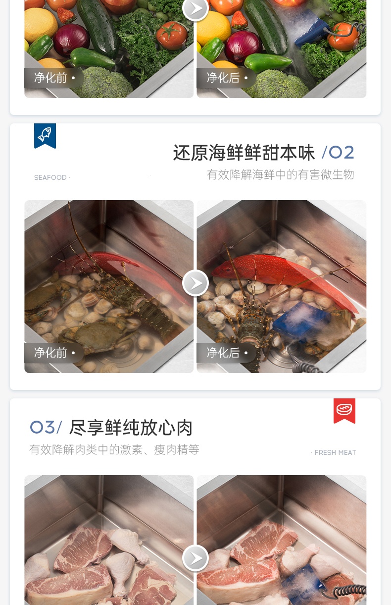 商品[国内直发] Morphy Richards|果蔬清洗机洗菜净化器MR2061洗水果神器家用蔬菜消毒双仓烘干,价格¥468,第22张图片详细描述