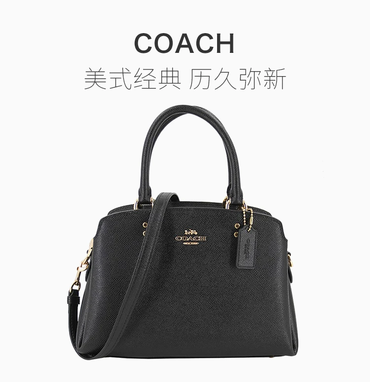 商品Coach|COACH 女士黑色手提包F91146IMBLK,价格¥1354,第1张图片详细描述