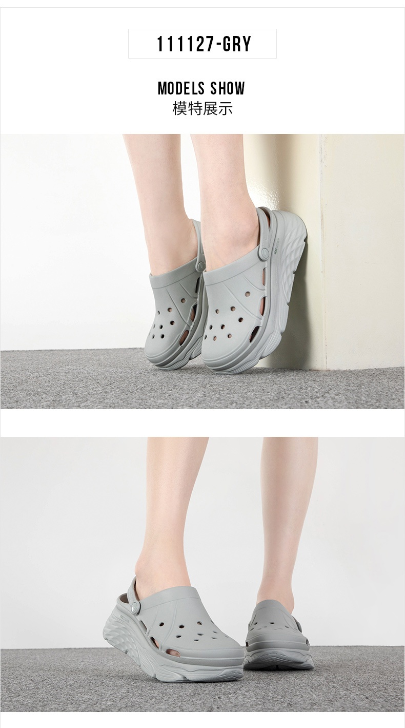商品[国内直发] SKECHERS|斯凯奇 女 拖鞋/凉鞋 凉鞋 111127-GRY,价格¥468,第1张图片详细描述
