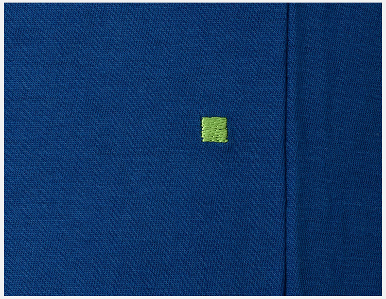 商品Hugo Boss|Hugo Boss 雨果博斯 男士蓝色纯色款棉质短袖T恤 TEE-181-6415-420,价格¥455,第11张图片详细描述