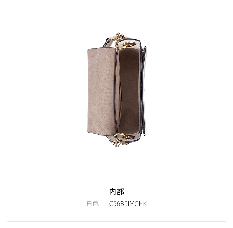 商品Coach|COACH 奥莱款迷你女士皮质单肩斜挎手提包 C5685IMCHK,价格¥1669,第6张图片详细描述