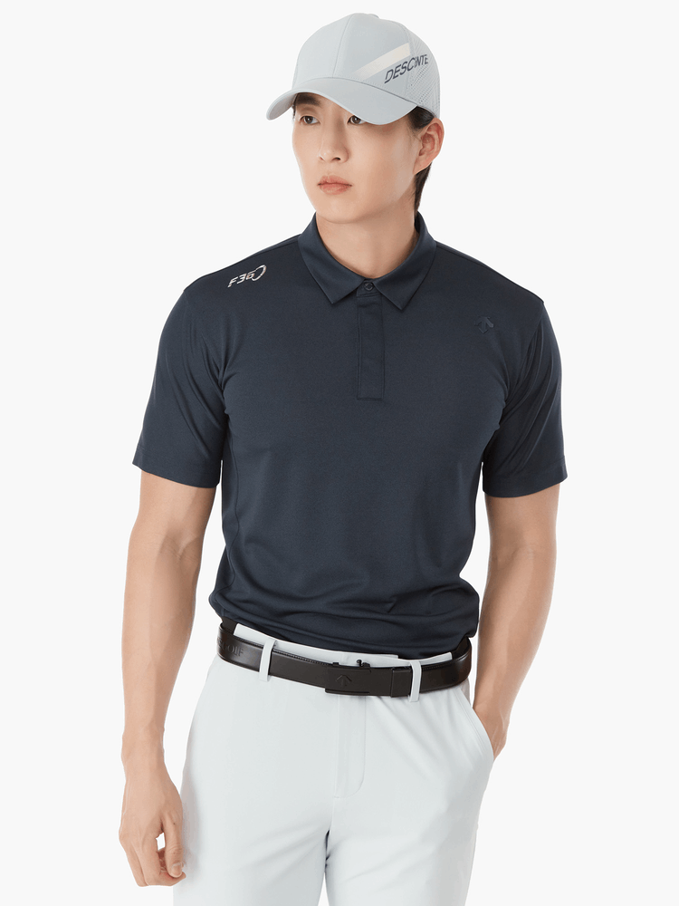 商品DESCENTE|【Brilliant|包邮包税】高尔夫男款F360简约LOGO速干短袖衫 DP22MFTS44-DNVG,价格¥1173,第2张图片详细描述
