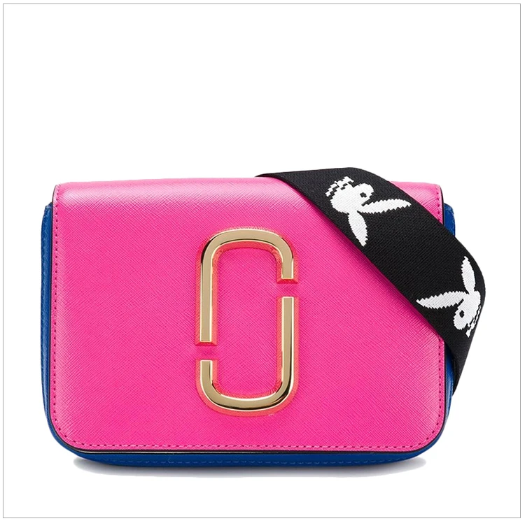 商品[国内直发] Marc Jacobs|MARC JACOBS 马克·雅可布 女士紫色拼多色皮革单肩包斜挎包 M0014102-951,价格¥1038,第12张图片详细描述