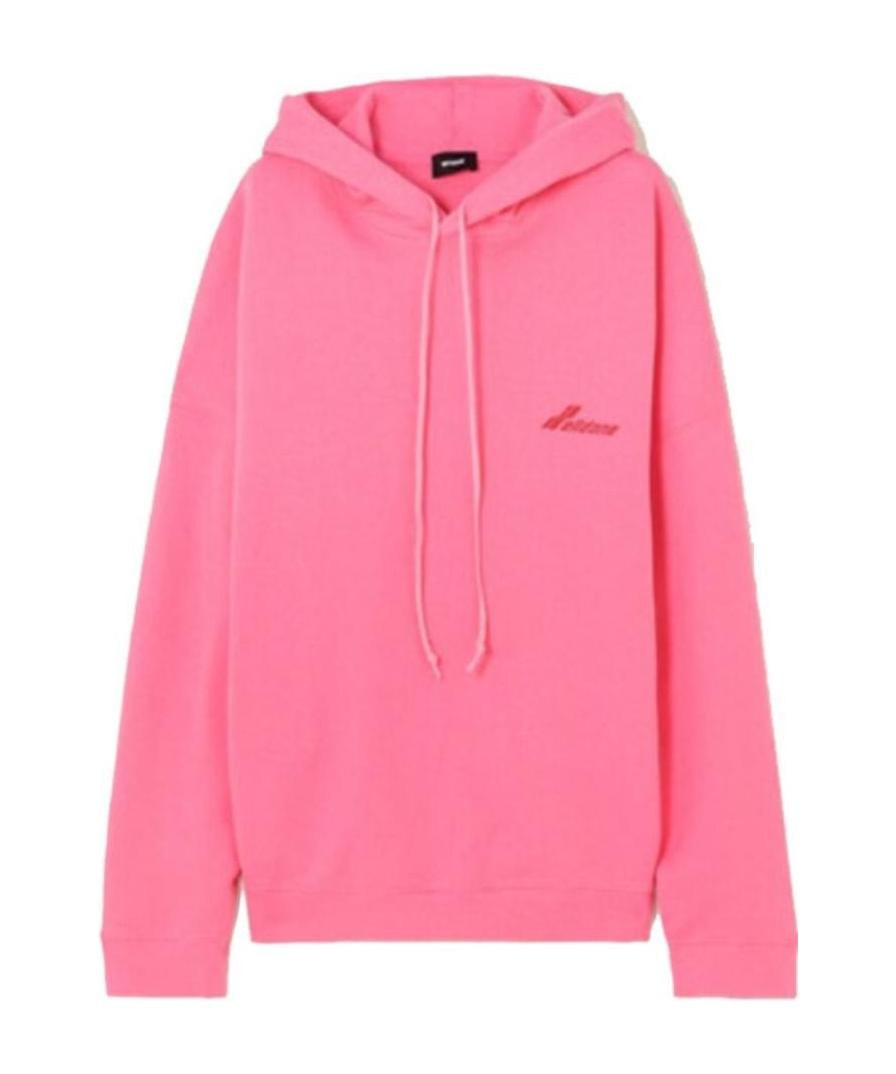 商品[国内直发] Moschino|(权志龙同款）WE11DONE卫衣秋冬上衣标志Logo款宽松连帽卫衣 男女同款 粉色 WDTP420708U,价格¥944,第4张图片详细描述