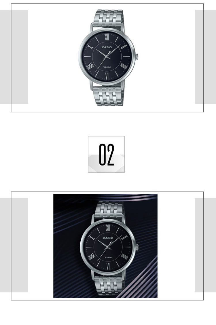 商品[国内直发] Casio|CASIO卡西欧 商务时尚运动时尚男表MTP-B110D系列 MTP-B110D-1A-黑色-MTP-B110D-1A,价格¥454,第3张图片详细描述