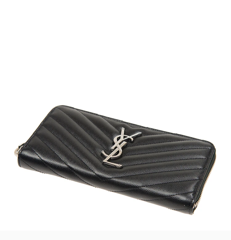 商品[国内直发] Yves Saint Laurent|YSL 圣罗兰 女士黑色牛皮长款钱包 358094-BOW02-1000,价格¥6951,第9张图片详细描述