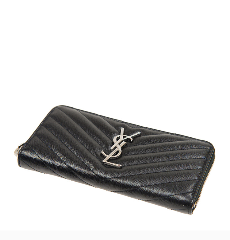 商品[国内直发] Yves Saint Laurent|YSL 圣罗兰 女士黑色牛皮长款钱包 358094-BOW02-1000,价格¥6550,第9张图片详细描述