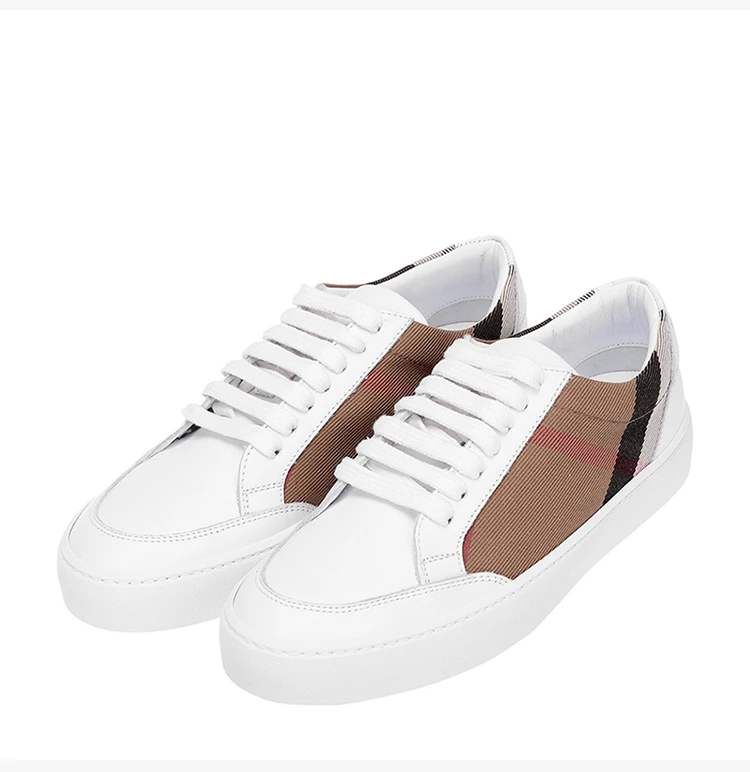 商品Burberry|Burberry 博柏利 女士织物配皮运动鞋 4040055,价格¥2538,第24张图片详细描述
