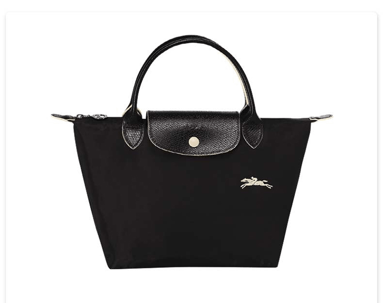 商品Longchamp|LONGCHAMP 珑骧   女士织物中号短柄女包手提包 黑色 L1623619001,价格¥797,第3张图片详细描述
