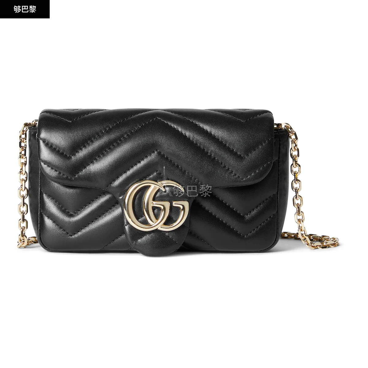 商品Gucci|【预售】 古驰 25春夏 女士 单肩包 GG Marmont系列迷你肩背包 841290 AAFAX 1000 ,价格¥11034,第2张图片详细描述