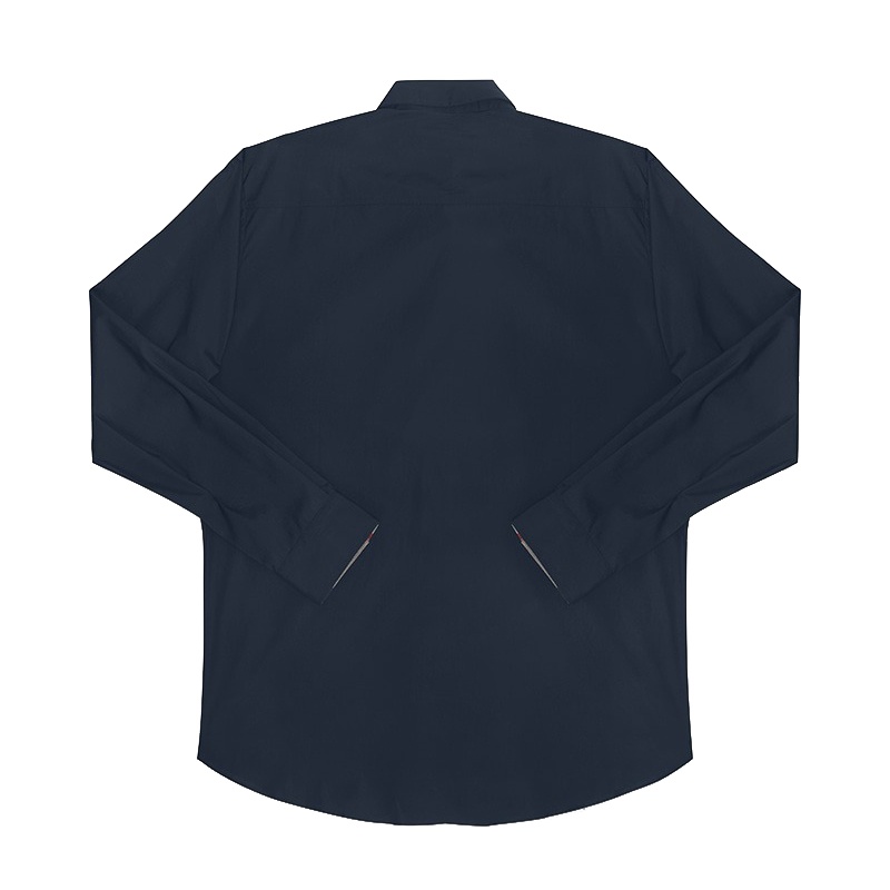 商品Burberry|博柏利 经典款 男士海军蓝色棉质长袖衬衫80362931,价格¥1405,第3张图片详细描述