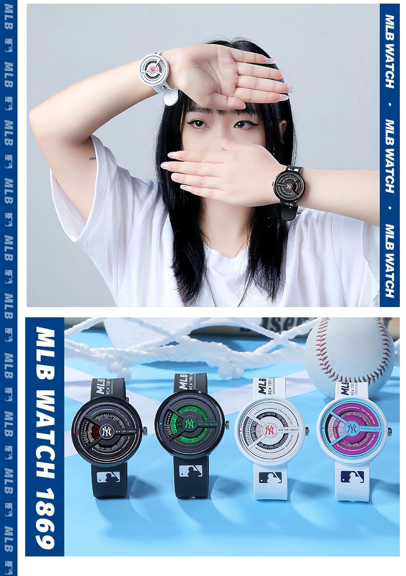 商品[国内直发] MLB|MLB 美职棒NewYork系列街头潮酷个性指针手表 运动潮流防水石英女表 欧美表 NY607,价格¥462,第9张图片详细描述