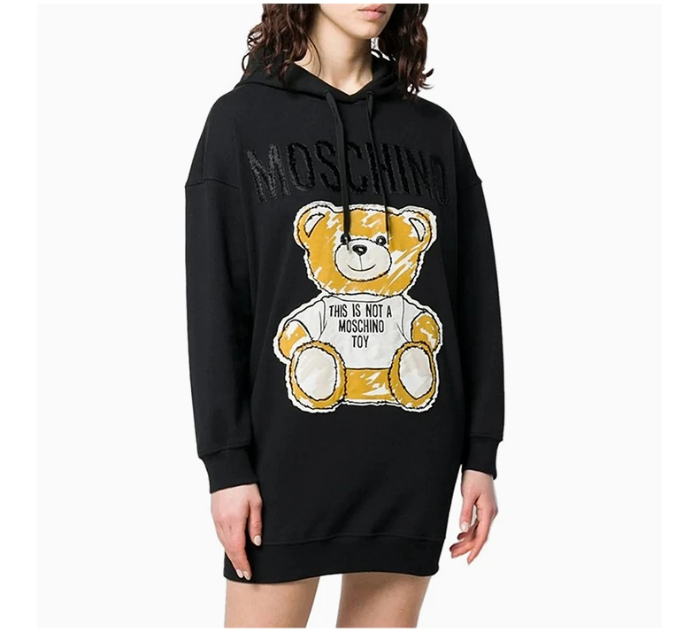 商品Moschino|MOSCHINO 女黑色女士卫衣/帽衫 DV0448-0426-1555,价格¥4234,第5张图片详细描述