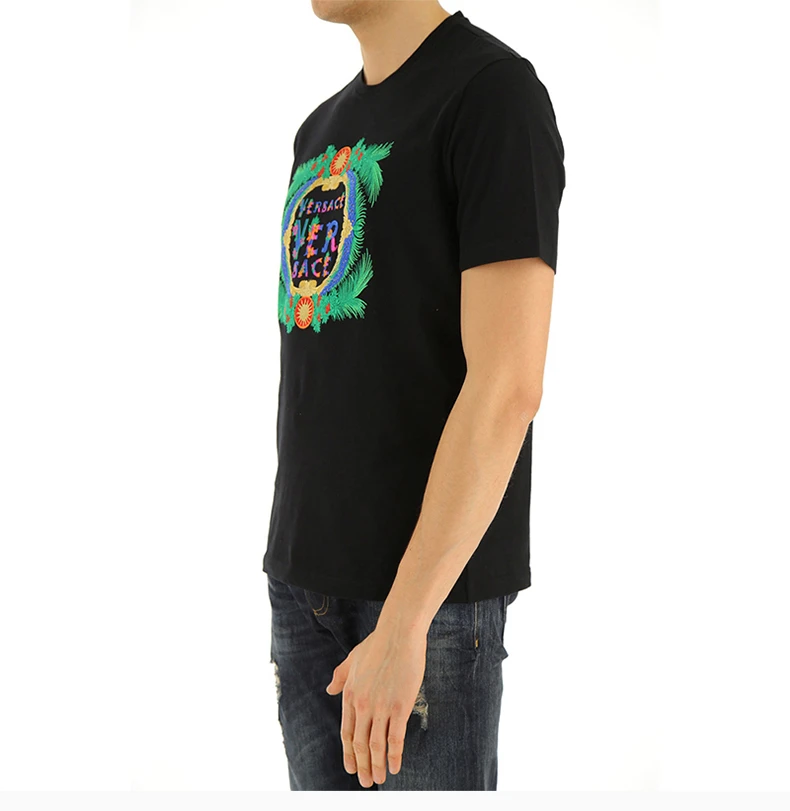 商品Versace|VERSACE 黑色男士T恤 A79242-A224620-A008,价格¥2888,第5张图片详细描述