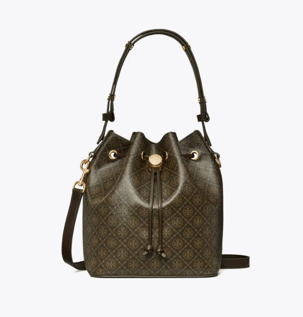 商品Tory Burch|【预售7月底左右发货】TB汤丽柏琦T MONOGRAM中号水桶包女包新款（香港仓发货）,价格¥3039,第39张图片详细描述