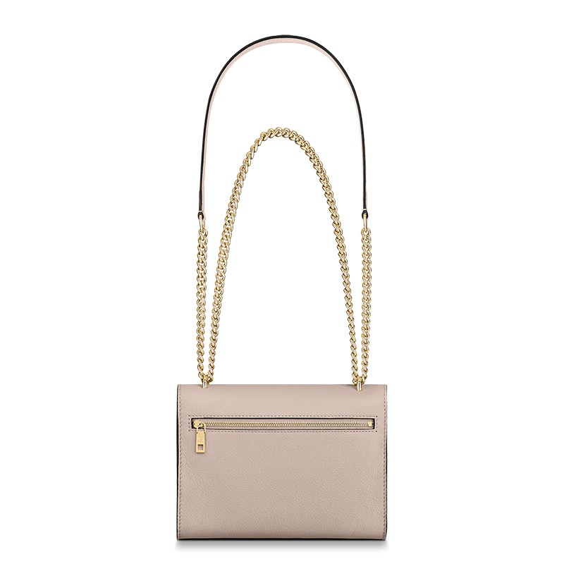 商品Louis Vuitton|预售十天 Louis Vuitton/路易威登 22春夏新款MYLOCKME系列 女士灰褐色粒面小牛��皮银扣银链单肩斜挎链条信封包M56137,价格¥20118,第5张图片详细描述