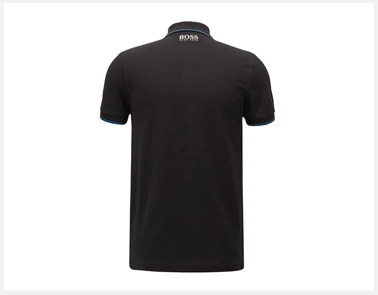 商品Hugo Boss|Hugo Boss 雨果博斯 男士棉质混纺logo印花时尚修身短袖POLO衫 PAULE-PRO-50389022-001,价格¥1025,第6张图片详细描述