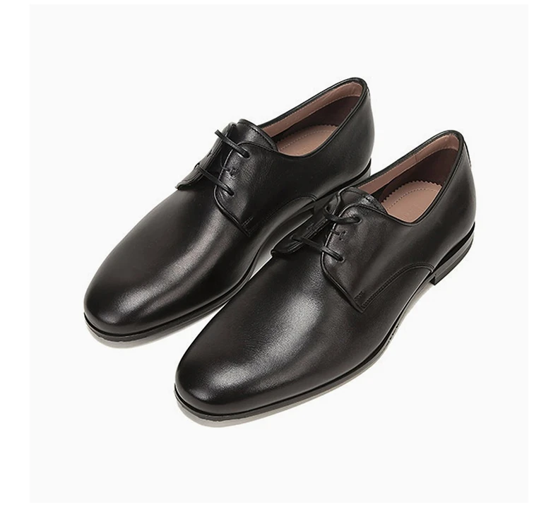 商品Salvatore Ferragamo|SALVATORE FERRAGAMO 男士黑色牛皮德比鞋商务皮鞋 0696261,价格¥2509,第6张图片详细描述