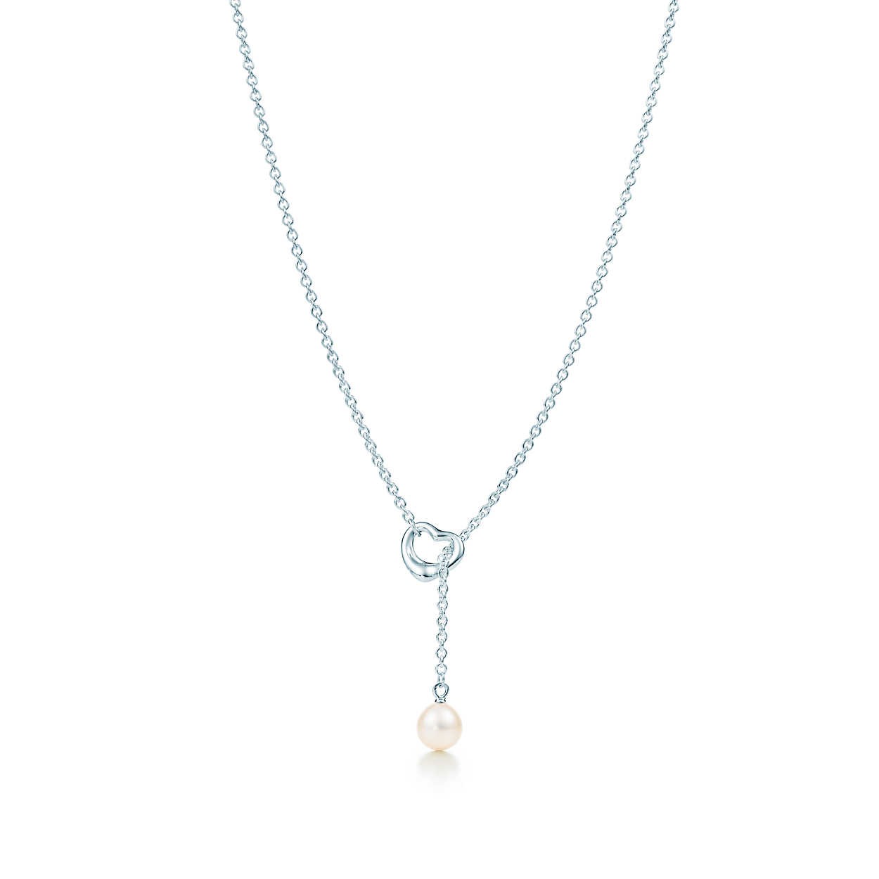 商品[国内直发] Tiffany & Co.|95新蒂芙尼 Tiffany & Co 蒂芙尼 艾尔莎·佩雷蒂（ElsaPeretti®）心扉珍珠项链 ,价格¥2998,第2张图片详细描述