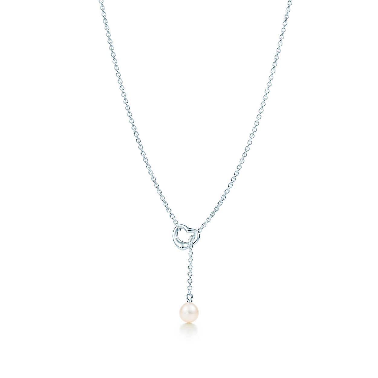 商品[国内直发] Tiffany & Co.|95新蒂芙尼 Tiffany & Co 蒂芙尼 艾尔莎·佩雷蒂（ElsaPeretti®）心扉珍珠项链 ,价格¥2998,第2张图片详细描述