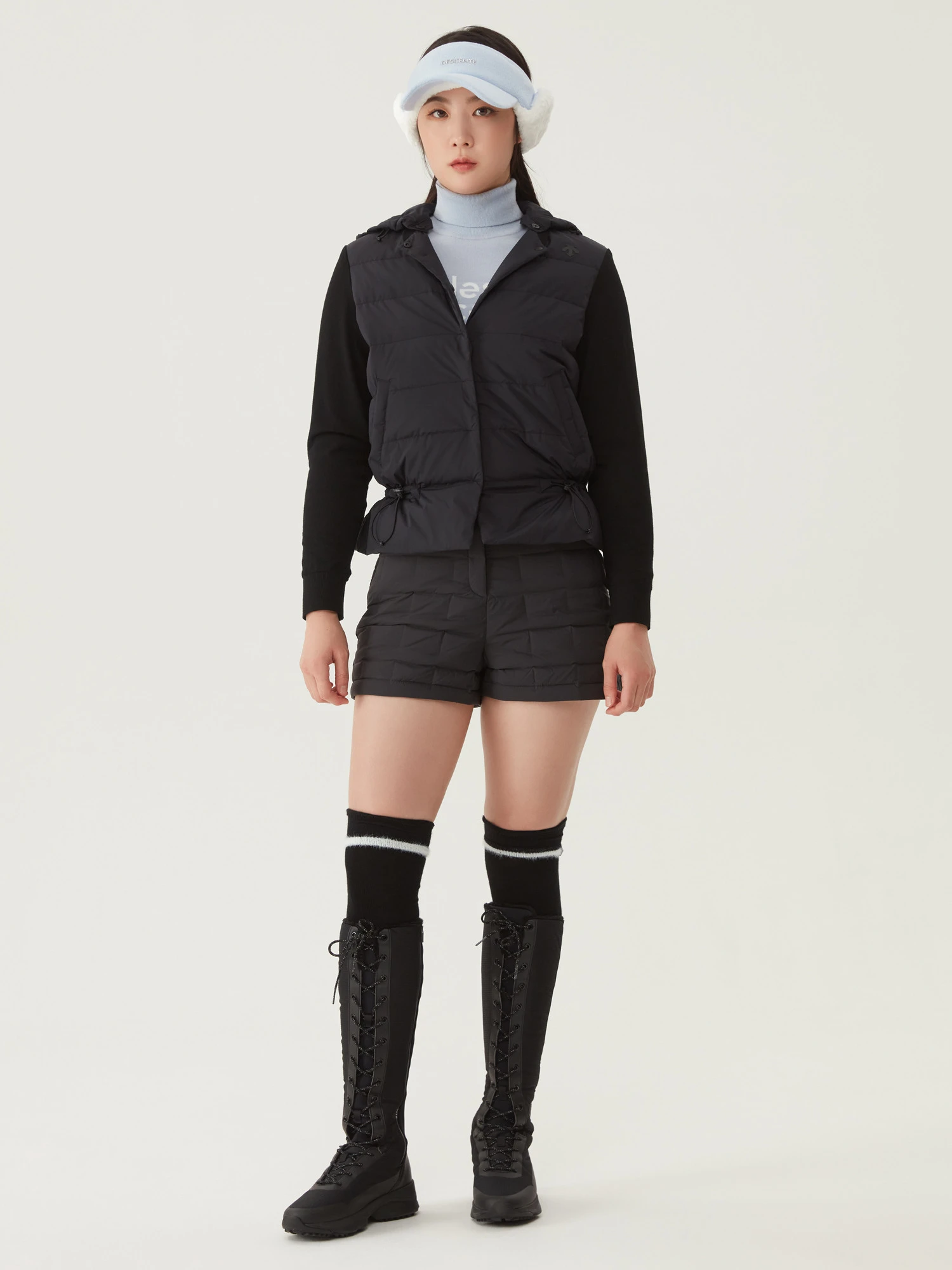 商品【预售商品15天发货】 DESCENTE|高尔夫系列女性绗缝A字短裤时尚舒适 DO42WFSPO2-LVDG,价格¥1157,第9张图片详细描述