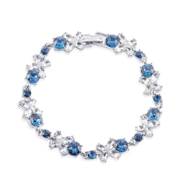 商品Givenchy|GIVENCHY 纪梵希蝶恋花系列合金仿水晶手链女款 银色 60521021-NY0 生日礼物节日礼物,价格¥1172,第3张图片详细描述