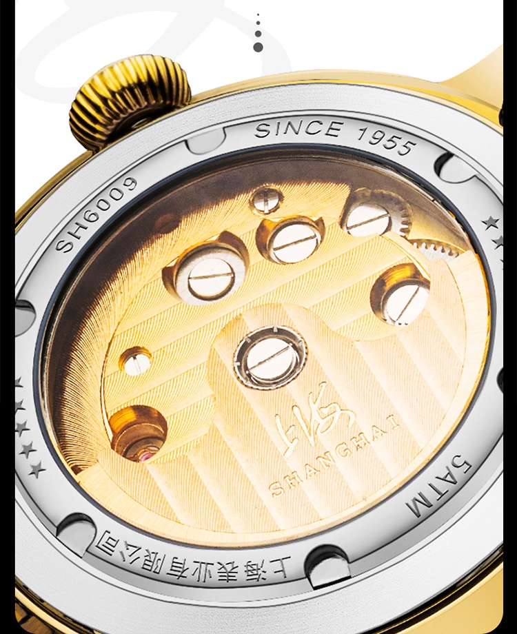 商品[国内直发] SHANGHAI WATCH|国民系列 露摆系列 深色表盘男士腕表,价格¥2989,第6张图片详细描述