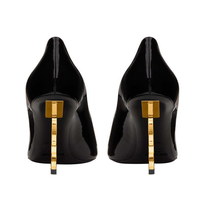 商品Yves Saint Laurent|圣罗兰 女士 OPYUM 金色鞋跟漆皮高跟鞋,价格¥10389,第4张图片详细描述